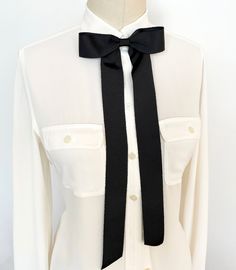 Black ribbon neckwear bow tie for men and women Classic Black Ribbon Bow For Evening, Chic Decorative Bow For Black Tie Events, Classic Black Bow For Evening, Classic Evening Bow With Black Ribbon, Detachable Bow For Black-tie Events, Classic Bow Ties For Parties, Classic Bow Ties For Party, Elegant Black Ribbon Bow Tie For Evening, Elegant Black Ties For Black-tie Events