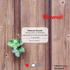 an advertisement for pinterest showing how to grow on pinterest