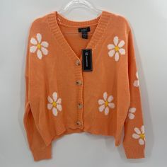 Like A Couple Items? Add Them To Your Cart And Save With Combined Shipping. - Flaw: There Are Inconsistencies In The Knit Spacing - Review Last Photos. May Close With First Wash/Dry. - Closure: Button - Color: Peach White - Pockets: No - Style: Everyday Casual, Classic, Outdoors, Cozy, Soft, Layering, Spring, Youthful, Cropped - Stretch: Yes - Washing Instructions: Machine Wash Cold - Please See Photos For Approx Measurements (In Inches) - We Are Happy To Answer Your Questions! Color May Slightl Daisy Shorts, Couple Items, Washing Instructions, Cardigans For Women, Knit Cardigan, Sweater Top, Sweaters & Cardigans, Cardigans, Layering