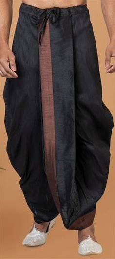 Black and Grey color Dhoti in Dupion Silk fabric with Thread work Dupion Silk, Thread Work, Grey Color, Silk Fabric, Gray Color, Black And Grey, Thread, Festival, Silk