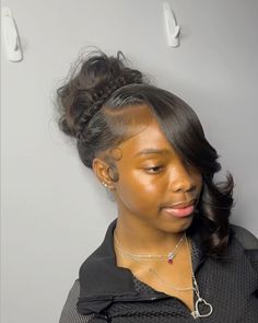 Sew In Hairstyles For Teens, Braided Headband Hairstyle, Black Ponytail Hairstyles, Quick Natural Hair Styles, Cute Braided Hairstyles, Pin Up Hair, Box Braids Hairstyles For Black Women