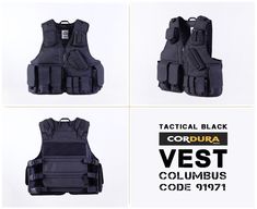 Columbus Tactical Cordura Black #Vest ✨ CORDURA® Brand Fabric #ColumbusLB #Lebanon Available at Columbus Lebanon Stores, for info : 76 708610. Tactical Vest, Black Vest, Lebanon, Columbus, Fabric, Black