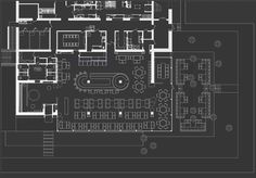 the floor plan for an office building, with several rooms and staircases on each level