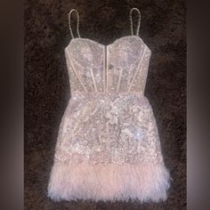 I Love This Dress So Much But I Won’t Ever Wear It Again. It’s Gorgeous. Dress With Feathers, Sherri Hill Dresses, Sherri Hill, Homecoming Dress, Wear It, Homecoming Dresses, Pink Color, Homecoming, Feathers