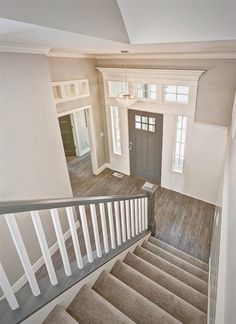 a staircase leading to the second floor of a house