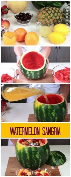 watermelon sangria is the perfect way to use fresh fruits and juices