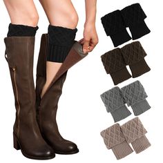 PRICES MAY VARY. 【Ladies Leg Warmers】 A must-have for any boot lover! Keep your legs warm with trendy knit boot cuffs. Provides a layer of protection from cold weather especially in the winter or autumn. The necessary for the winter season when you go outside, easy to match and suitable for any style of clothes and boots. It looks more attractive to dress up boots and helps you keep warm in autumn and winter. A great addition beauty to your winter footwear. 【High Quality Material】 Our boot cuffs made of comfortable stretching acrylic fibers, cotton blend. Machine washable, does not fade or shrink. Wash in cold water on gentle cycle and lay flat to dry. Great crochet knitted and exquisite in workmanship. Super soft and warm leg warmers, very comfortable to wear it. Make you be warmer and fa Short Leg Warmers, Knit Boot Cuffs, Boots With Leg Warmers, Knitted Boot Cuffs, Knit Boot Socks, Knitted Leg Warmers, Knit Boot, My Christmas Wish List, Winter Footwear