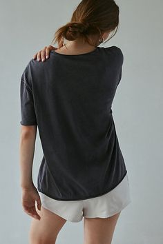 Better-than-basic Out From Under tee in a slouchy, oversized fit. Designed with a crew neckline, drop shoulders and short sleeves with raw, rolled edges for a relaxed finish. Only at Urban Outfitters. Features Out From Under Taylor oversized crew neck tee Oversized t-shirt Soft and stretchy knit Crew neckline with drop shoulders and short sleeves with raw, rolled edges Raw, rolled hemline Relaxed, oversized fit Regular length UO exclusive Content + Care 100% Cotton Machine wash Imported Size + F Relaxed Fit Scoop Neck T-shirt For Everyday, Effortless Short Sleeve T-shirt For Loungewear, Effortless Oversized Crew Neck T-shirt, Boxy Fit Crew Neck T-shirt For Summer, Summer Boxy Fit Crew Neck T-shirt, Boxy Fit Short Sleeve Cotton Top With Crew Neck, Boxy Fit Cotton Short Sleeve Top With Crew Neck, Cotton Boxy Fit Short Sleeve Top With Crew Neck, Boxy Fit Cotton Short Sleeve Crew Neck Top