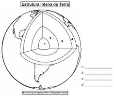 the earth is shown in spanish with numbers on each side and an arrow pointing to it