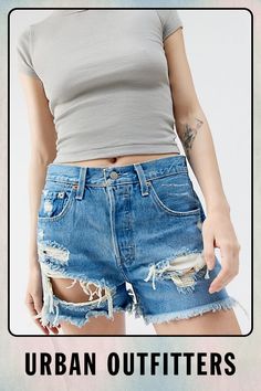 Jean short from Levi’s® with a frayed cutoff hem. Made with a slim, curve-skimming fit and a high-rise. Signature Levi’s® detailing at the back. Features Classic Levi’s® denim shorts with distressed hems Fitted silhouette with a high-rise and super short inseam Choose from rigid denim that will soften more and more over time or denim with a hint of stretch Button fly; 5-pocket styling Content + Care 100% Cotton Machine wash Imported Size + Fit Model is wearing size 27 Measurements taken from siz Trendy Levi's Bottoms With Frayed Hem, Levi's Distressed Jean Shorts For Spring, Levi's Distressed Bottoms For Spring, Levi's Relaxed Fit Jean Shorts With Frayed Hem, Fitted Levi's Jean Shorts With Frayed Hem, Levi's Jean Shorts With Frayed Hem For Spring, Trendy Levi's Cutoff Jean Shorts, Fitted Cutoff Jean Shorts, Trendy Distressed Levi's Bottoms