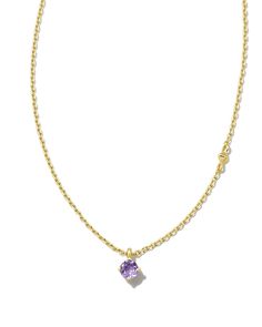 Genuine gemstones shine in our newest dainty essential, the Maisie 18k Gold Vermeil Pendant Necklace in Amethyst. Minimalists will love wearing this delicate necklace on its own, and maximalists will stack it alongside their go-to essentials for a personalized layered look. Amethyst represents February birthdays, inspiring intuition, clarity, and peace of mind. Metal 18k Yellow Gold Vermeil What is Vermeil? Vermeil (that’s pronounced ver-may) is a gold plating technique that dates back to the 19th century. While other jewelers plate over less durable metals, our vermeil starts with a Sterling Silver base and is plated with just over 2.5 microns of 18k Gold to create a more timeless piece, worthy of the Demi-Fine name. Learn More About Metals & Care Material Amethyst Closure Lobster Clasp S Plating Techniques, February Birthday, Demi Fine Jewelry, Delicate Necklace, Kendra Scott, Gold Plating, Gold Vermeil, Timeless Pieces, Chain Bracelet