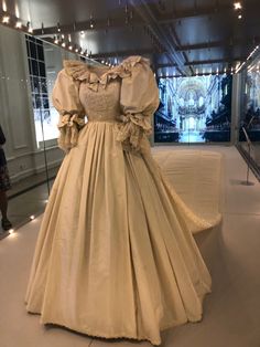 an antique dress on display in a museum