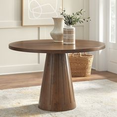 The Lifestorey 45" Castilia Round Dining Table is a stylish and spacious dining table for contemporary spaces. Comfortably seating up to 4, it features a 45-inch wide top, crafted of beautifully veneered MDF. Round Dining Table Wood, Dining Table Wood, Dining Table Brown, Contemporary Dining Room, Contemporary Dining, Table Wood, Dining Room Bar, Table Seating, Wood Dining Table