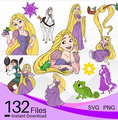 disney princesses clipart set