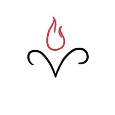 the flame logo is shown in black and red