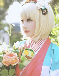 Shiemi - blue exorcist (ao no exorcist) - Cosplay! Looks better than the actual character in my opinion! Ao Exorcist, Blue Exorcist Shiemi, Shiemi Moriyama, Fitness Shirts