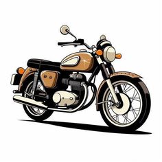 a drawing of a motorcycle on a white background