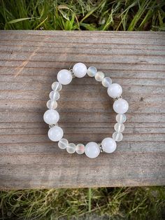 White jade/ white glass beads ~Island Collection~ Beaded Bracelet White Jade, White Glass, Beaded Bracelet, Favorite Jewelry, Jade, Glass Beads, Jewelry Bracelets, Handmade Items, Accessory Gift