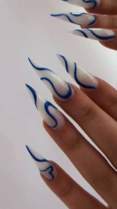 May Nails Stiletto, Long Nails Manicure, Stelito Nails Long, Simple Acrylic Nails Stiletto, Cute Nails Acrylic Stilettos, Staleto Nails Design, Stiletto Nails Inspo Aesthetic, Medium Stiletto Nails Designs, Long Nail Designs Stilettos