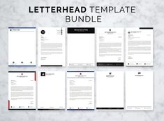 the letterhead template bundle includes several different styles