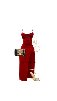 Cute Christmas Outfits For Women Party, Red Dress Outfit Classy, Red Dress Outfit Night Classy, Polyvore Dress, Rich Outfits, Red Dress Outfit Night, Cute Christmas Outfits, Christmas Outfits Women, Glam Outfit