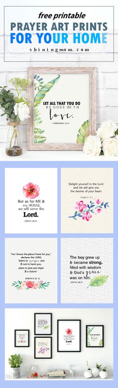 the front and back cover of a printable prayer book with flowers in vases