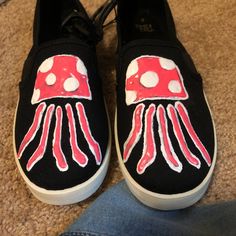 Jelly Fish Custom Shoes Custom Shoes Koi Fish, Black Jelly Shoes, Fish Slippers, Jelly Fish, Shoes Trainers, Slip Ons, Custom Shoes, Jellyfish, Womens Shoes Sneakers