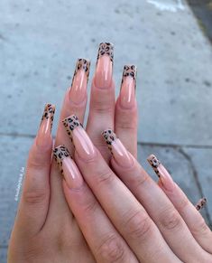 Cheetah Print Nails, Cheetah Nails, Leopard Print Nails, Girly Acrylic Nails, Leopard Nails, Dream Nails, Fire Nails, Funky Nails