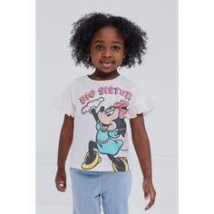 Get ready for a day filled with Disney magic in these adorable Disney family matching short sleeve shirts! These soft and comfy tees feature vibrant and colorful artwork of your kids' favorite classic Disney characters with cute designs for Baby Brother, Baby Sister, Little Brother, Little Sister, Big Brother, and Big Sister! Choose from iconic prints of Mickey Mouse, Minnie Mouse, Lightning McQueen from Cars, Buzz Lightyear and Woody from Toy Story, Elsa and Anna from Frozen, and Moana with her Birthday Toddler Girl, Toddler Girl Halloween, Matching Family T Shirts, Classic Disney Characters, Toddler Girl Shorts, Family Outings, Everyday Adventures, Vacation Wear, Girls Fleece