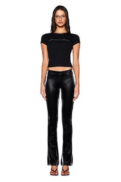 HARLO PANT - BLACK | I.AM.GIA Low Rise Leather Pants, Womens Black Pants, Festival Jacket, Shop Pants, I Am Gia, Festival Dress, Comfy Fits, Skirts For Sale, The Knee