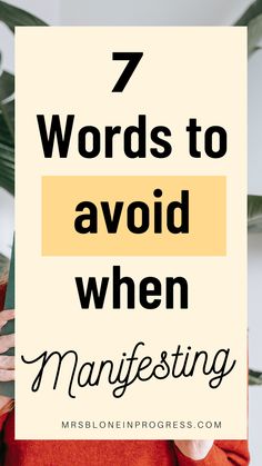 7 words to avoid when manifesting Manifestation Spells, Negative Words, Self Fulfilling Prophecy, Manifestation Tips, Financial Growth, Personal Growth Motivation, Attraction Manifestation, Personal Improvement