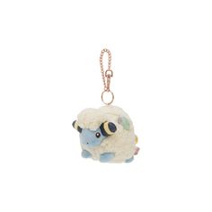 a stuffed animal keychain hanging from a chain