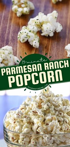 this is an image of parmesan ranch popcorn