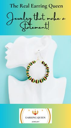 Step into the vibrant world of African design with our stunning African Hoop Earrings. Handcrafted with care and attention to detail, these earrings showcase the unique beauty of African colors. Add a touch of cultural elegance to your outfits and make a bold fashion statement. Don't miss out on these eye-catching accessories – shop now and embrace the spirit of Africa! African Colors, African Design, African Dress, Accessories Shop, African Fashion, Hoop Earrings