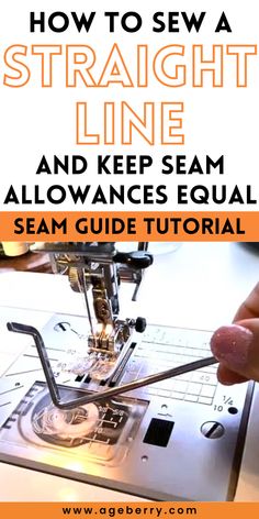 how to sew a straight line and keep seams equal with the sewing machine