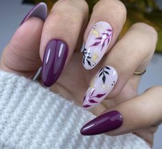 Fall Nail Trends, Long Nail Designs, Spring Nail Art, Pastel Nails, Fall Nail, Nail Designs Spring, Floral Nails, Fall Nail Designs, Types Of Nails