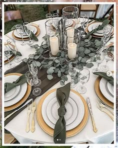 Wedding Table Decorations - Awesome! I like it - Visit to See More TODAY! Tafel Decor, Sage Wedding, Sage Green Wedding, בר מצווה, Future Wedding Plans, Wedding Table Settings, Wedding 2024, Wedding Table Centerpieces, Wedding Mood Board