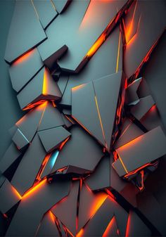 an abstract background consisting of many different shapes and sizes, with bright lights coming from them