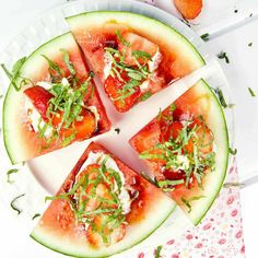 31 Refreshing Watermelon Recipes - Budgeting for Bliss Healthy Dessert Pizza, Watermelon Wedges, Watermelon Pizza, Watermelon Wedge, Fruit Recipe, Dessert Pizza, Budget Meals