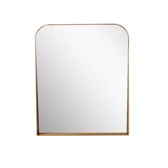 a gold framed mirror on a white background with clippings to the left and right