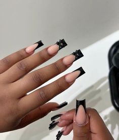 Matric Dance Nails, Dance Nails, Matric Dance, Black Acrylic Nails, Hard Nails, Simple Acrylic Nails, Glow Nails