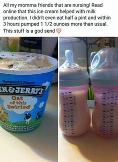 two cups of ice cream and one cup of yogurt with the same topping