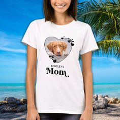 Cute Pet Mom Photo Custom Dog  T-Shirt , is both elegant and comfortable. It is designed to flatter the figure while ensuring optimum freedom of movement. Add a touch of sophistication to your wardrobe with this timeless tee. 
 copy the link to go to the website : 
 https://www.zazzle.com/cute_pet_mom_photo_custom_dog_t_shirt-256754944475328312?rf=238038973974973883 Labrador Mom, Mom Photo, Mom Photos, Pet Mom, Dog Mom Shirt, Dog Lover Shirt, Mother Birthday Gifts, Pet Photo, Dog T Shirt