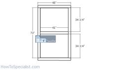 a drawing of a window with measurements for it