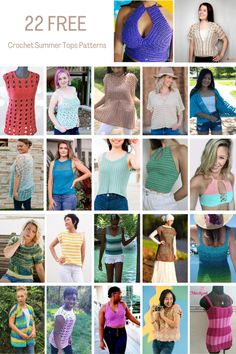 the crochet summer top patterns are available in many sizes and colors, including one for