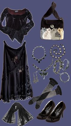 Whimsigothic Accessories, Bohemian Goth Outfits, Goth Prom, Bohemian Goth, Goth Fits