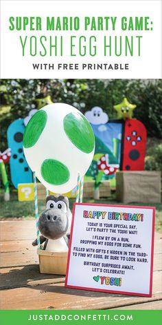 a birthday party game with free printables for kids to play in the yard