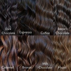 Haircut 90s, Hair Color Guide, Rambut Brunette, Black Hair Balayage, Dark Brunette Hair, Brown Hair Looks, Brown Hair Inspo, Brunette Hair With Highlights, Hair Color Chart