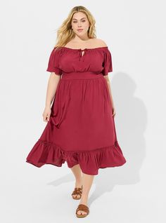 Western Wedding Guest Dresses, Western Wedding Guest, Natural Wardrobe, Simple Dress Styles, Trendy Plus Size Dresses, Milkmaid Dress, Best Wedding Guest Dresses, Off Shoulder Neckline, Red Plum