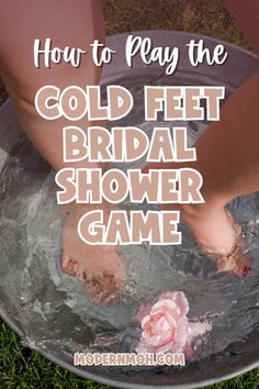 Learn how to play the Cold Feet bridal shower game. In this fun and interactive bridal shower game, guests use their toes to retrieve toy rings from icy water, creating plenty of laughs. Looking for an easy bridal shower game? Check out the simple steps to play now! | Modern MOH